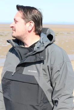 Grundens Full Share Breathable Smock Black,Grey