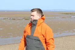 Grundens Full Share Breathable Smock Orange – Grey