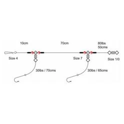 Tronixpro 2 Hook Rig 1 Up 1 Down